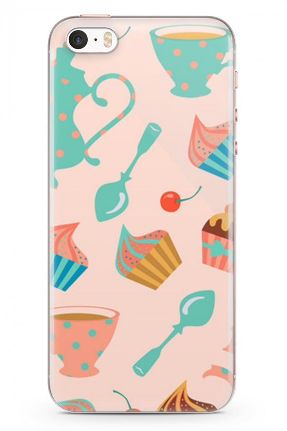 Apple iPhone 5s Kılıf Tea Time Serisi Angela