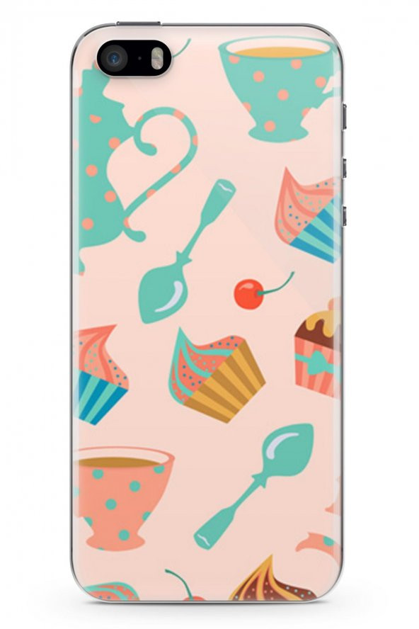 Apple iPhone 5s Kılıf Tea Time Serisi Angela - 4