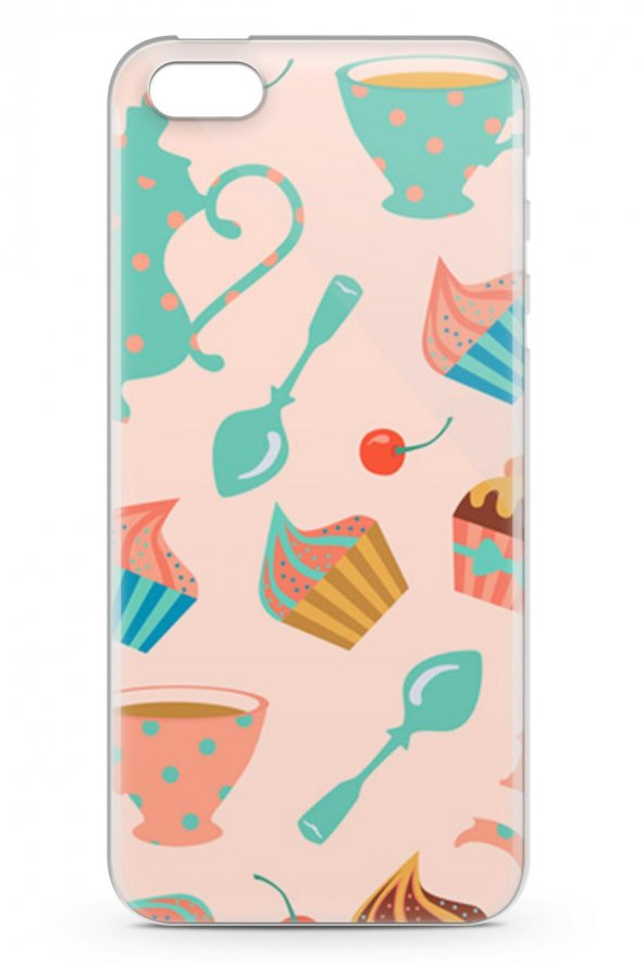 Apple iPhone 5s Kılıf Tea Time Serisi Angela - 5