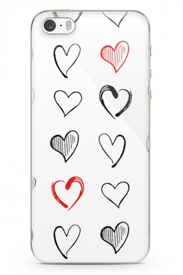 Apple iPhone SE Kılıf Love Serisi White