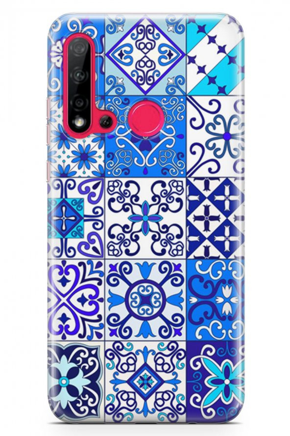 Huawei P20 Lite 2019 Kılıf Patchwork Serisi Julianna - 2