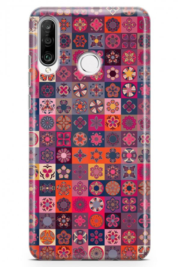Huawei P30 Lite Kılıf Patchwork Serisi Fiona - 2