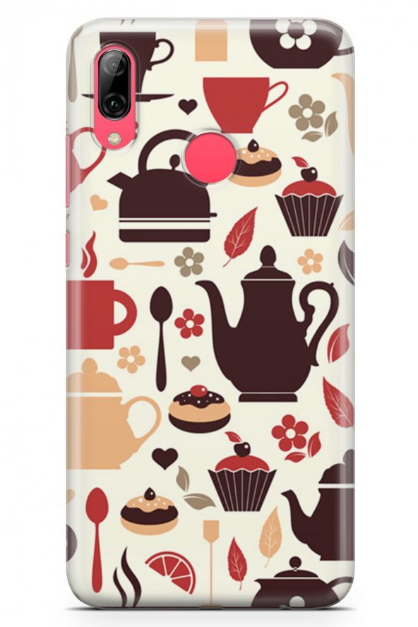 Huawei Y7 Prime 2019 Kılıf Tea Time Serisi Joanna