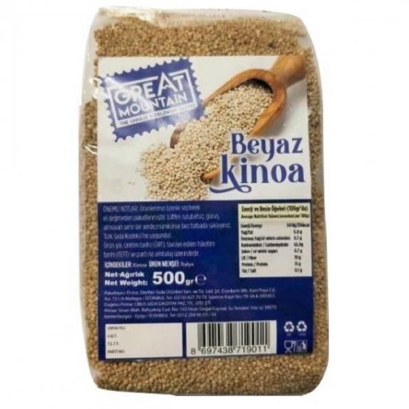 GREAT MOUNTAIN Kinoa Beyaz 500 G