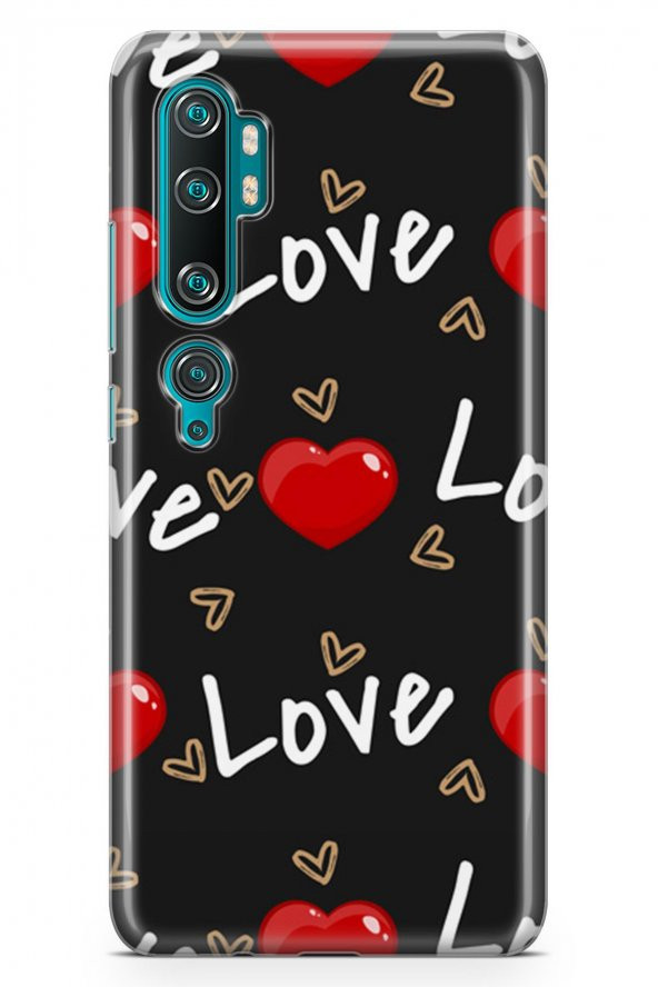 Xiaomi Mi Note 10 Pro Kılıf Love Serisi Black