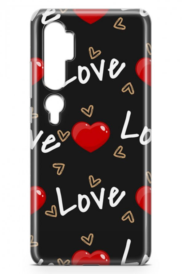 Xiaomi Mi Note 10 Pro Kılıf Love Serisi Black - 3