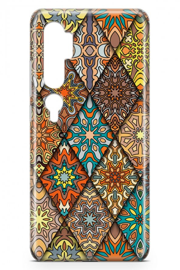 Xiaomi Mi CC9 Pro Kılıf Patchwork Serisi Alina - 3