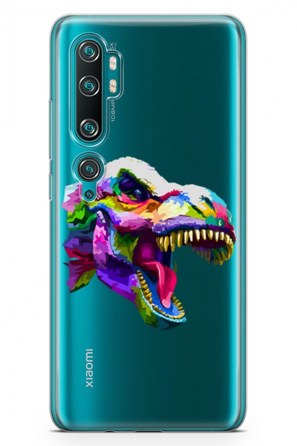 Xiaomi Mi Note 10 Kılıf Şeffaf Wild Life Serisi Talia - 2