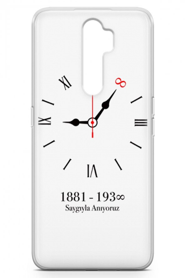 Oppo A9 2020 Kılıf Şeffaf Atatürk Serisi 10 Kasım - 3