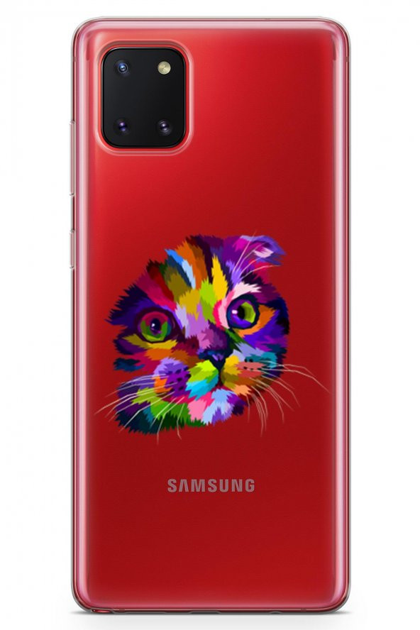 Samsung Galaxy A81 Kılıf Şeffaf Wild Life Serisi Logan