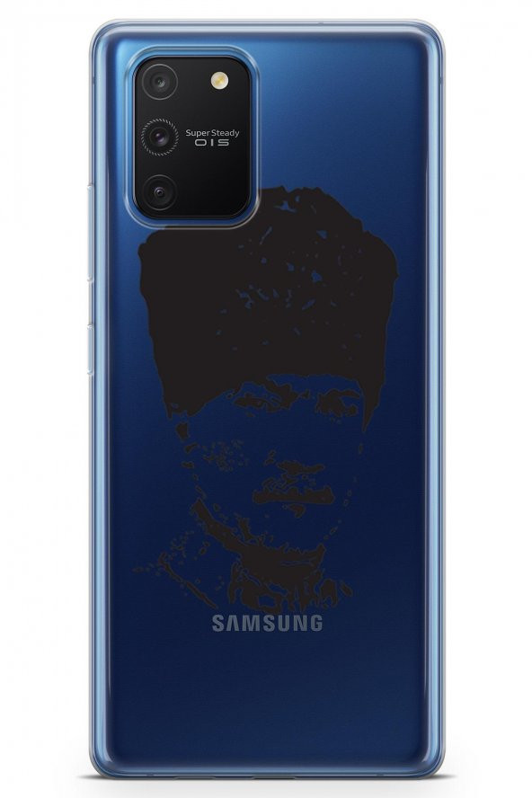Samsung Galaxy S10 Lite Kılıf Şeffaf Atatürk Serisi Kalpaklı