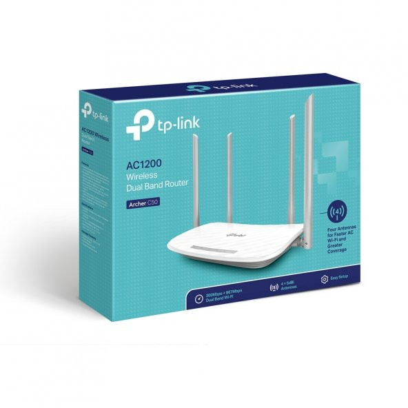 TP-LINK ARCHER C50 D.BAND K.SUZ D.BAND ROUTER AC1200 867Mbps - 3