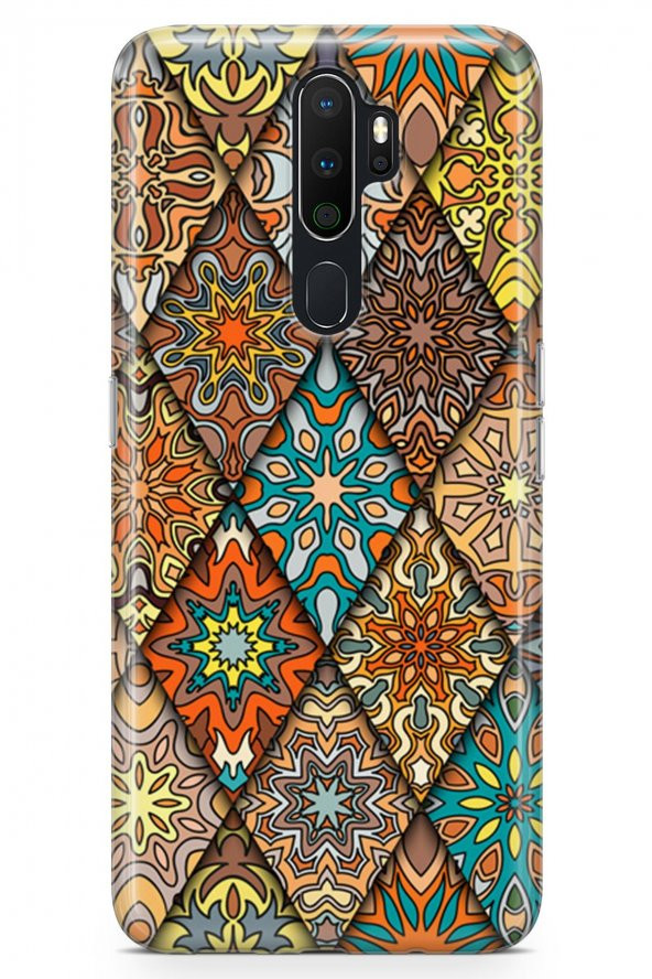 Oppo A5 2020 Kılıf Patchwork Serisi Alina - 2