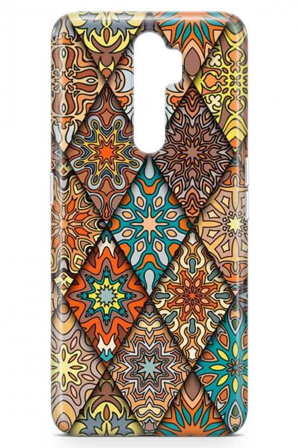 Oppo A5 2020 Kılıf Patchwork Serisi Alina - 3