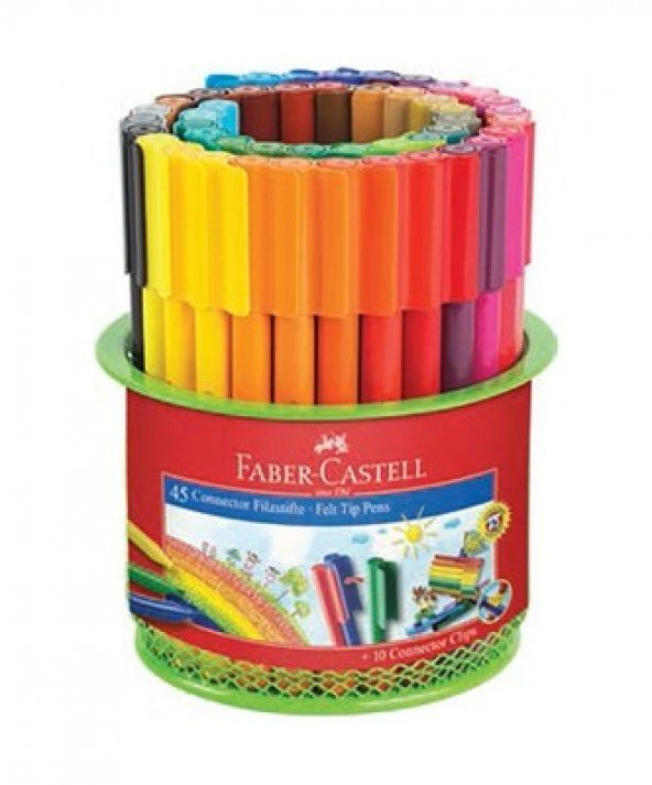 Eğlenceli Keçeli Kalem 45 Renk Masaüstü Kalemlik