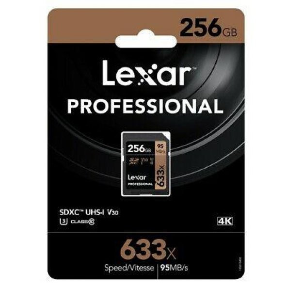 Lexar 256GB SD Hafıza Kartı C10 UHS-I U1 95MB/s 633x