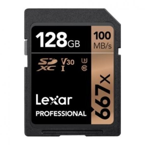 Lexar 128GB SD Hafıza Kartı 4K C10 U3 UHS-III 100MB/s 667X