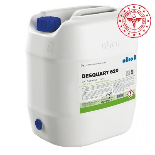 Desquart 620 QAC Bazlı Yüzey Dezenfektanı 5 Litre | Biyosidal Belgeli Yüzey Dezenfektanı
