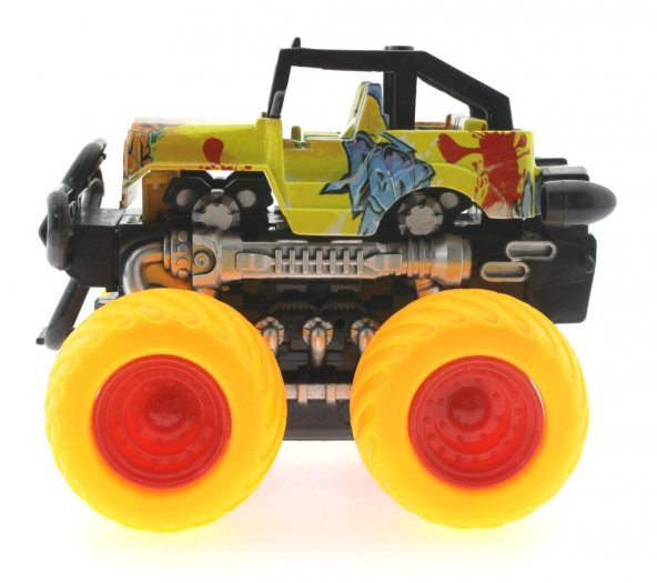 Die Cast Off Road  Dev Sarı Teker Araba - 2