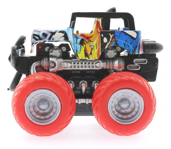 Die Cast Off Road Dev Kırmızı Teker Araba - 2