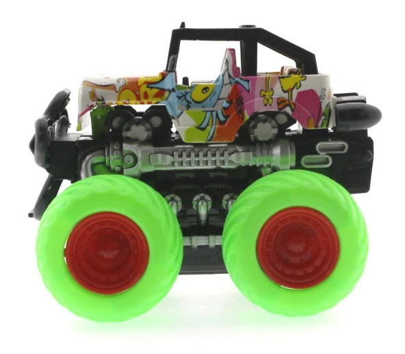 Die Cast Off Road  Dev Yeşil  Teker Araba - Resim 2
