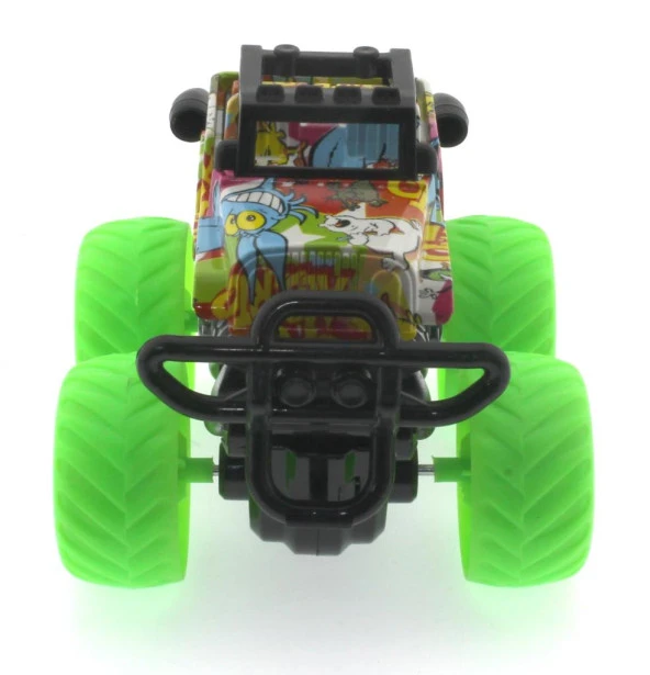 Die Cast Off Road  Dev Yeşil  Teker Araba - Resim 4