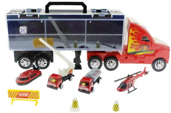 Taşınabilir Die Cast Metal Araçlı İtfaiye Kamyonu - 2