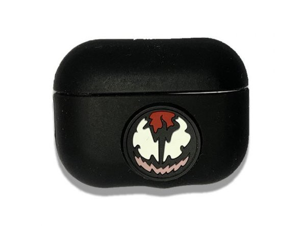 Airpods Pro Kulaklık Kılıf Venom Logo Siyah