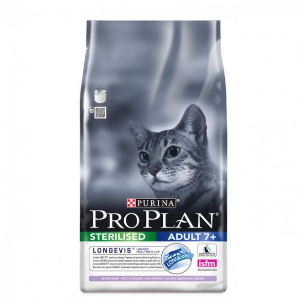 ProPlan 7+ Kısırlaştırılmış Hindili Yaşlı Kedi Maması 3 Kg