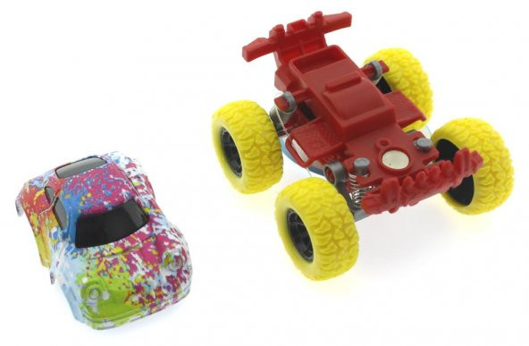 Die Cast Batik Desenli Sarı Teker Araba