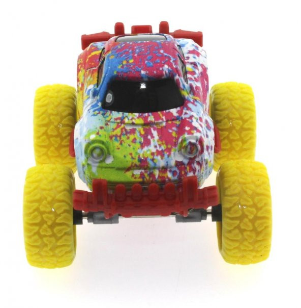 Die Cast Batik Desenli Sarı Teker Araba - 3