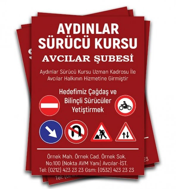 ✅ 1000 Adet Çift Yön A5 130 Gr Kuşe Baskılı El İlanı Broşür - 8