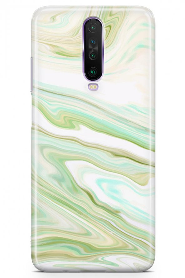 Xiaomi Redmi Poco X2 Kılıf Sweet Dreams Serisi Yeşil Beyaz