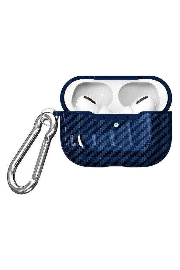 Airpods Karbon Desenli Kılıf Mavi - 2
