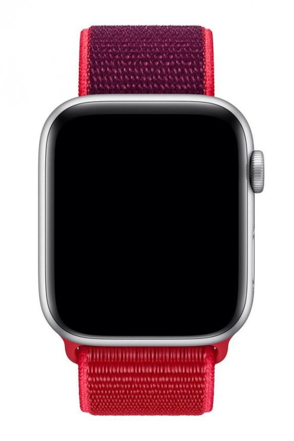Apple Watch Uyumlu Kordon Spor Loop 40 mm Kayış Kırmızı Mor - 2