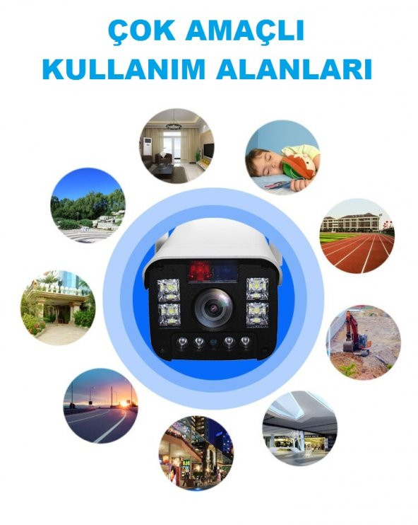 YOOSEE IP WİFİ KAMERA 1080P GÖRÜNTÜ+SES+SİREN IŞIK+LED IŞIK - 7