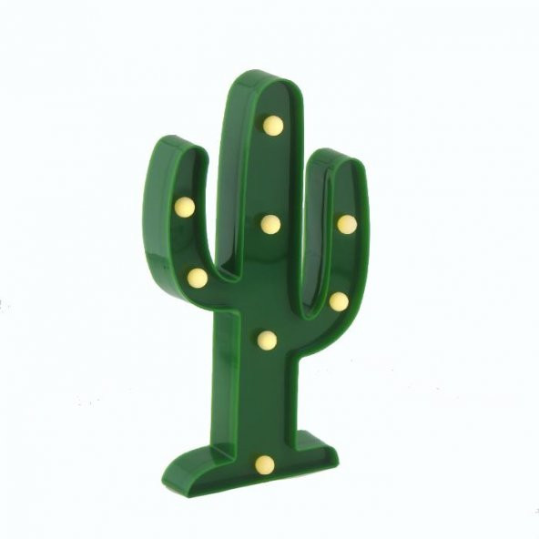25cm Led Işıklı Plastik Kaktüs Gece Lambası