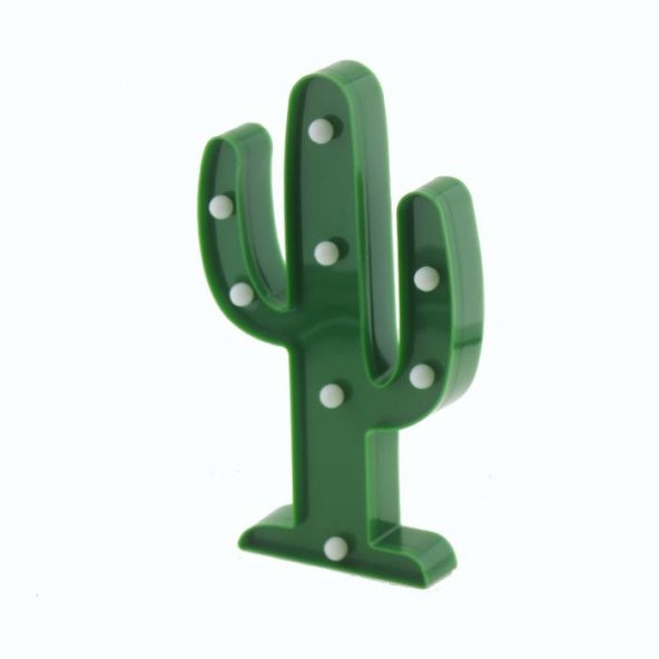 25cm Led Işıklı Plastik Kaktüs Gece Lambası - 2