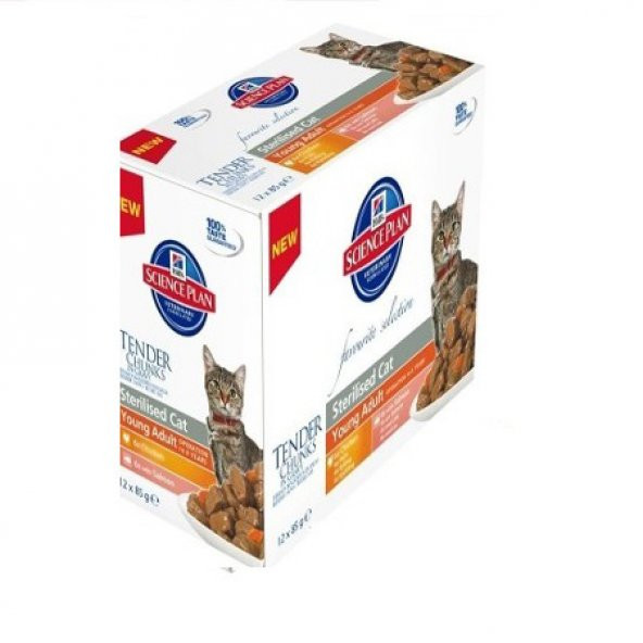 Hills Sterilised Hindili Kısır Kedi Pouch Mama 12 Adet - 2