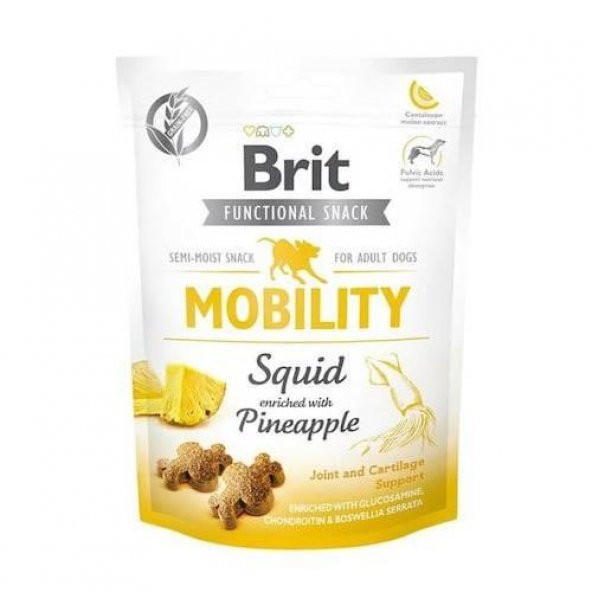 Brit Care Mobility Kalamar ve Ananaslı Tahılsız Köpek Ödülü 150 Gr