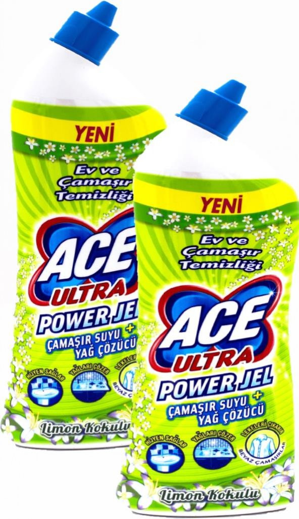 Ace Ultra Jel Limon Kokulu 810 Gr 2Li Paket