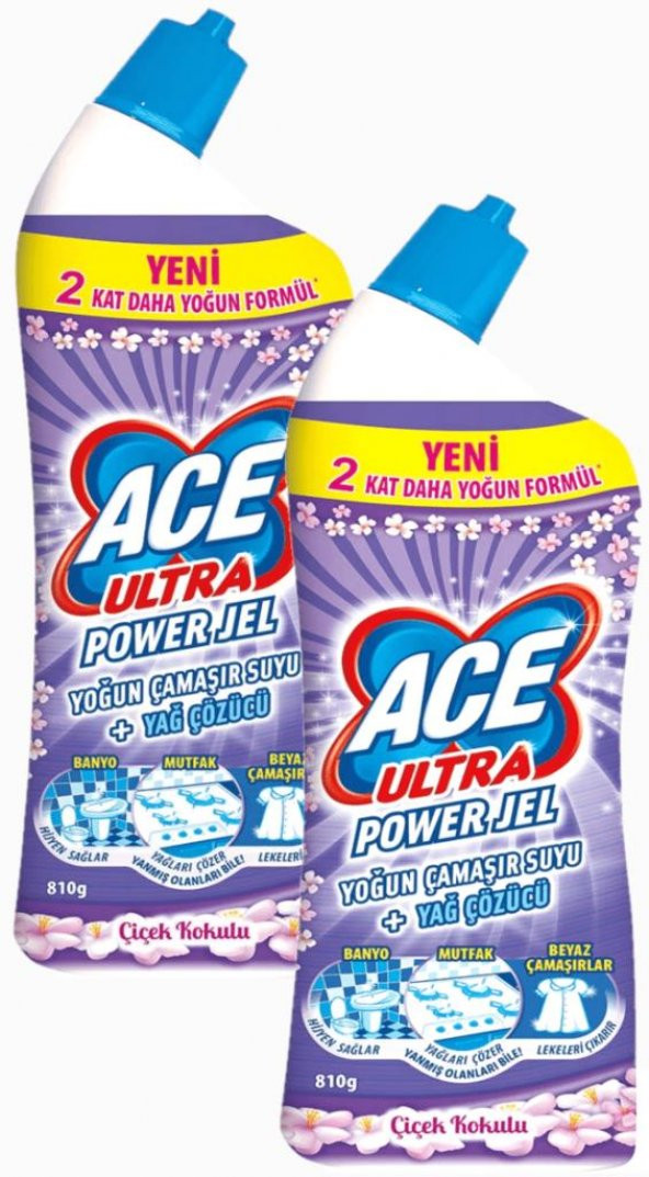 Ace Ultra Jel Çiçek Kokulu 750 Ml 2Li Paket