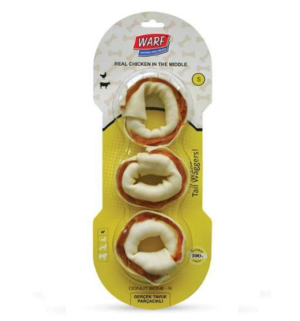 Warf Tavuklu Simit Köpek Kemiği  8 cm 193 gr 3lü