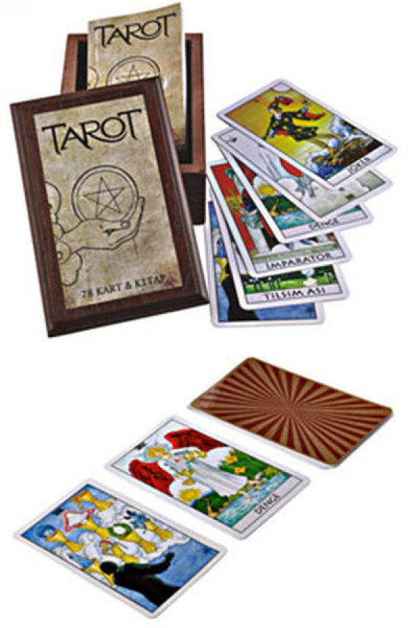 Delta Kültür Yayınevi Tarot 78 Kart ve Kitap (Ahşap Kutulu) - 1