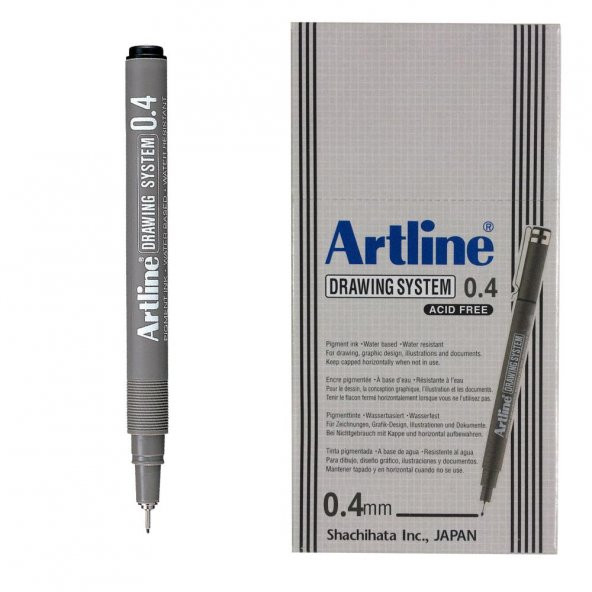 ARTLINE CIZIM KALEMI 04mm SIYAH 12LI KUTU (234) - 2