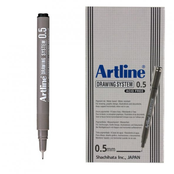 ARTLINE CIZIM KALEMI 05mm SIYAH 12LI KUTU (235) - 2