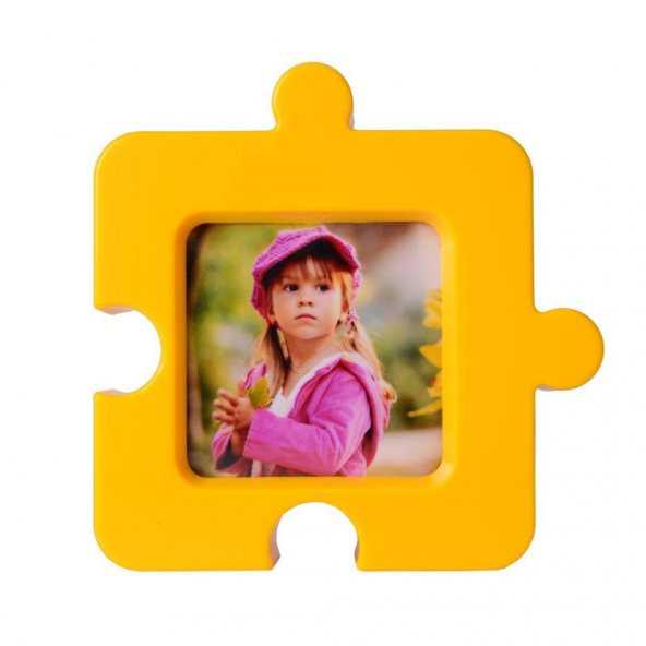 Büyük Boy Sarı Kare Puzzle Masaüstü Ve Magnet Fotoğraf Çerçevesi