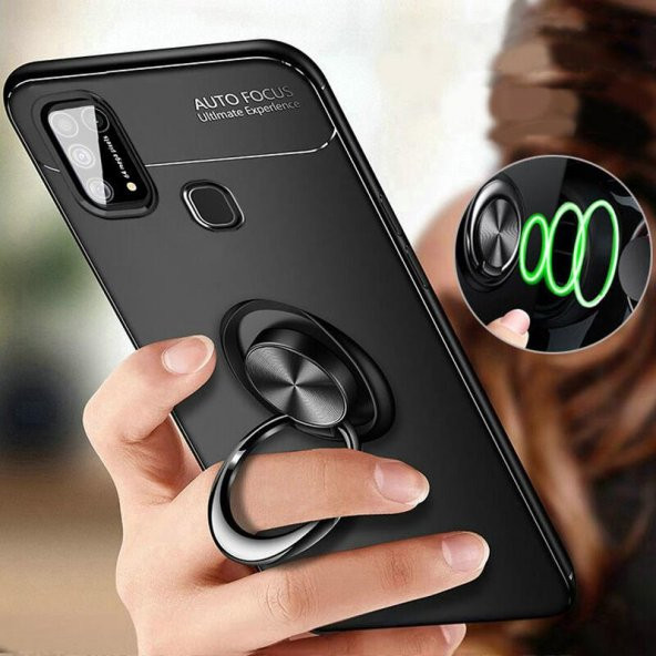 Samsung Galaxy M31 Stantlı Manyetik Kamera Korumalı Kılıf - 3
