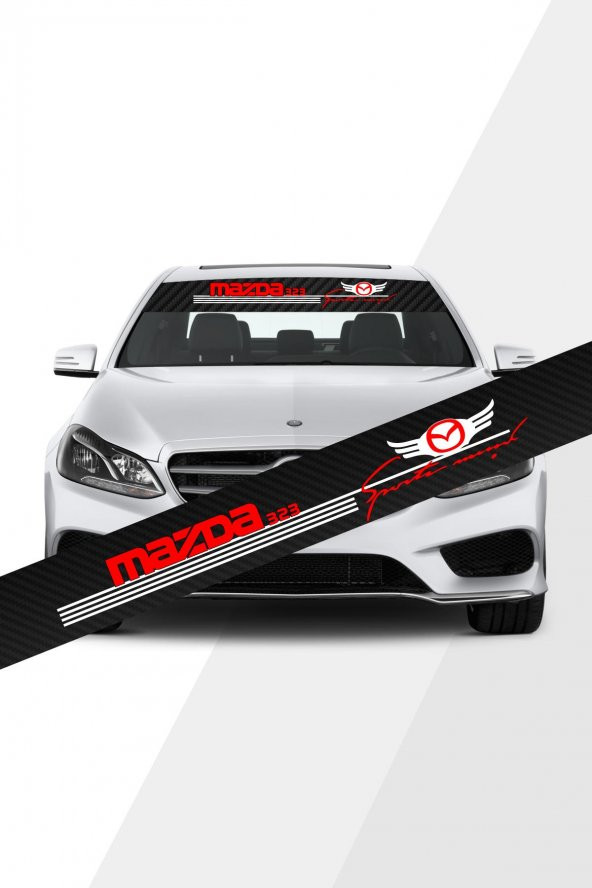 MAZDA 323 KARBON CAM OTO STİCKER - 2