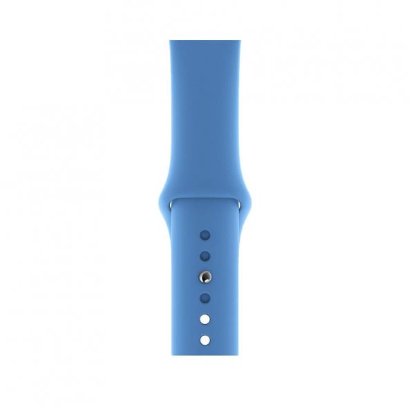 Apple Watch Uyumlu 44 mm Kordon Silikon Kayış Pastel Mavi